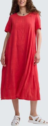 Luukaa D'Celli Calla Check-embroidered Dress in Vermillion at Nordstrom, Size 12