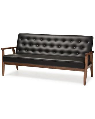 Design Studios Sorrento 3-Seat Sofa- Black