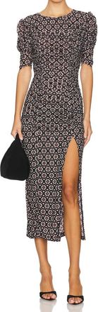 Free People Briella Midi Dress In Black Combo