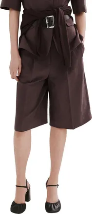 Mango Argelia Pleated Bermuda shorts in Purple at Nordstrom, Size 4