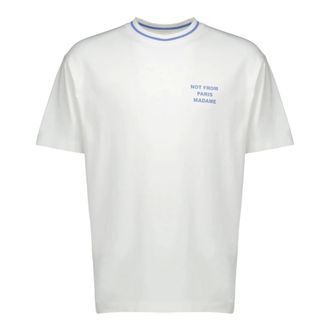Dr&ocirc;le de Monsieur Tops, Heren, Wit, L, Katoen, Slogan Ringer T-Shirt