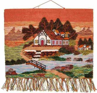 Wanderlust Deco Wanderlust Deco - Tapiz De Yute Tejido Decorativo 100x80cm