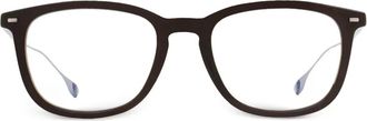 BOSS round-frame glasses - men - Titanium/Acetate - One Size - Brown