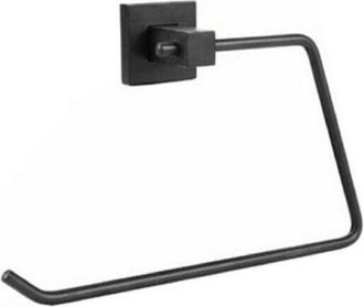 Trade Shop Trade Shop - Porta Rotolo Carta Igienica Muro Parete Da Bagno Toilette Supporto Acciaio Nero