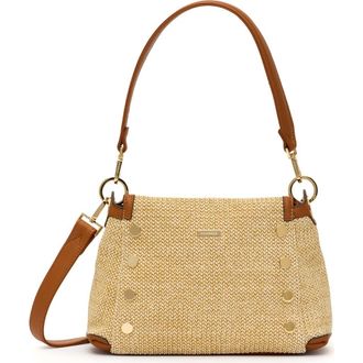 Hammitt Bryant Medium Shoulder Bag in Cocoa Raffia/Gold at Nordstrom
