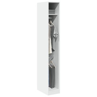 Berkfield Home Wardrobe White 30x50x200 cm Engineered Wood | Size: 30 x 50 x 200 cm