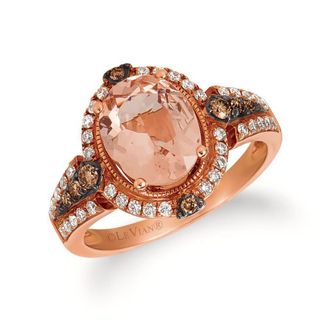 Le Vian Ladies Peach Morganite Rings set in 14K Strawberry Gold