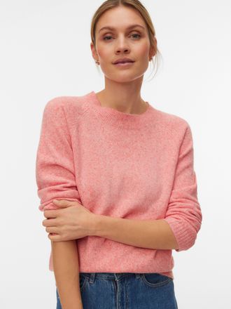 Vero Moda VMDOFFY LS O-NECK BLOUSE GA NOOS Materialmix, regular fit