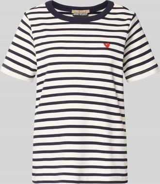 Smith & Soul T-Shirt mit Rundhalsausschnitt und Stitching in Marine, Gr&ouml;&szlig;e XXL