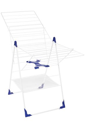 Leifheit Standtrockner, Blau, Wei&szlig;, Metall, Kunststoff, 61x94x151 cm, klappbar, platzsparend, Haushalt & Kleinelektro, W&auml;schepflege, W&auml;schest&auml;nder