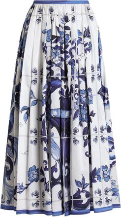 Dolce & Gabbana Gonna con stampa maioliche - Blu