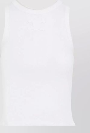 Celine triomphe ribbed tank top sleeveless design