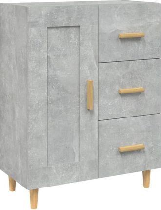 vidaXL Sideboard Concrete Grey 69.5x34x90 cm Engineered Wood Vidaxl