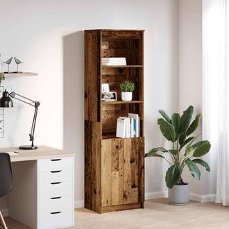 Berkfield Home Highboard Old Wood 50x35x180 cm Engineered Wood in Brown | Size: 50 x 35 x 180 cm