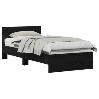 Berkfield Home Elegant Bed Frame Black Oak 90x190 cm Engineered Wood
