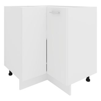 ebuy24 Armario De Esquina Vcm Pies De Altura Ajustable Dimensiones Al. 82 X An. 76 X T. 76 Cm Gabinete De Cocina Gabinete De Cocina - Esilo (blanco)