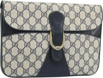 Gucci Pre-owned Clutches, female, Blue, Size: ONE SIZE Pre-owned Vintage Clutch Bag