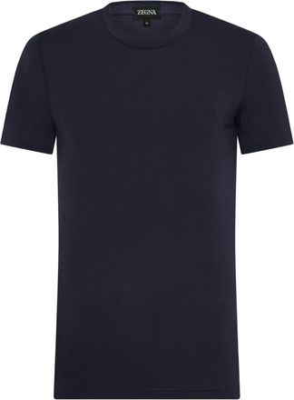 Ermenegildo Zegna crew-neck T-shirt - men - Modal/Elastane - S - Blue