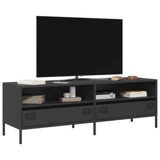 Berkfield Home TV Cabinet Black 135x39x43.5 cm Cold-rolled Steel