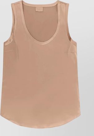 Brunello Cucinelli stretch silk satin sleeveless tank top