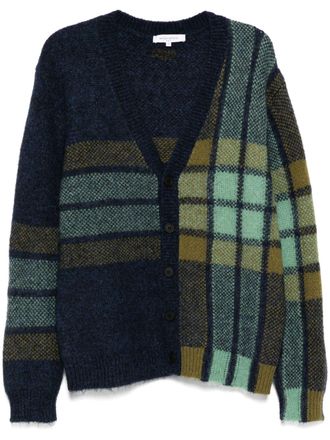 Maison Kitsun&eacute; Intarsia geruit vest - Groen