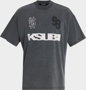 Ksubi Mens Rugged Ekcess Cotton T-Shirt