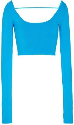 8 by YOOX VISCOSE BLEND KNIT CROP TOP