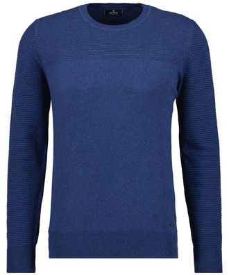 Ragman Rundhalspullover RAGMAN, Herren, Gr. 48, blau (nachtblau), 70% Baumwolle 30% Leinen, ohne Ausschnitt, Pullover Rundhalspullover