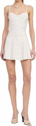Emory Park Spaghetti Strap Pleated Mini Dress In White