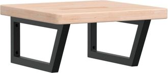 vidaXL Basin Shelf Wall Mounted Steel and Solid Wood Oak vidaXL