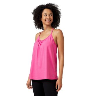 Free Country Womens Microtech Chill B Cool V-Neck Cami Top with Built-In Bra