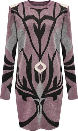 Akep Vestido de Punto Gr&aacute;fico Contempor&aacute;neo - Dresses - Mujer - Rosa - XL