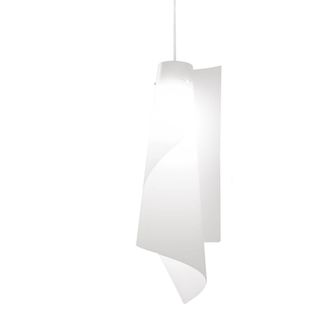 Linea Zero Suspensi&oacute;n Blanca En Metal Cromado Cm. 27x68h
