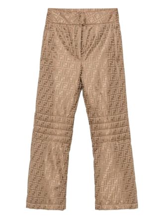 Fendi FF-pattern ski pants - Brown