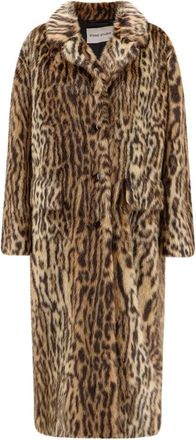 Stand Studio Marceline Faux Fur Jas - Dames - Mantel - Bruin - XS - Polyester - Jassen