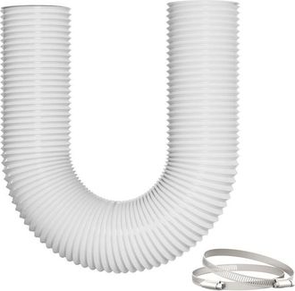 OEM Condotto Di Ventilazione Da 100 Mm X 5 M - Isolamento Termico E Acustico, 5 Strati Rinforzati, Inodore, Lunghezza Regolabile, Con Fascette Di Fissaggi