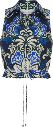 Cara Cara Hannah button-down top met kraag - Blauw