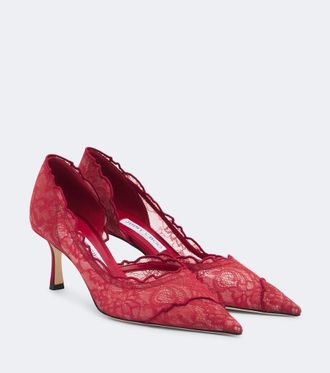 Jimmy Choo London Salones Faiz de encaje