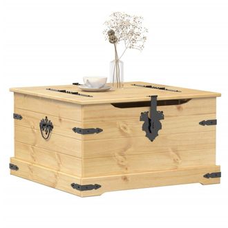 Berkfield Home Storage Box Corona 78x78x45 cm Solid Wood Pine in Brown | Size: 78 x 78 x 45 cm