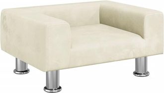 vidaXL Sof&aacute; Para Ni&ntilde;os De Terciopelo Crema 50x40x26,5 Cm Vidaxl