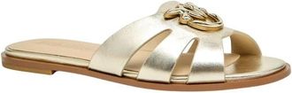 Pinko Milly 04 Slipper Laminated Nappa - Dames - Sandalen - Beige - 39 EU - Leer - Schoenen