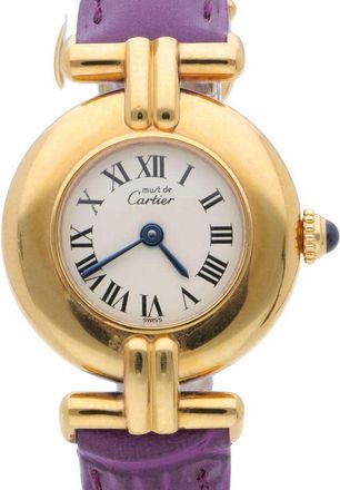 Cartier Pre-owned Cartier Must De Colisee Vermeil White Dial Ladies Watch 590002