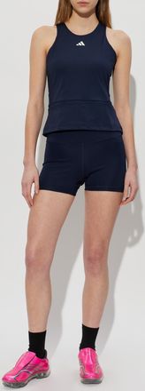 adidas Top With Printed Logo, Womens, Navy Blue