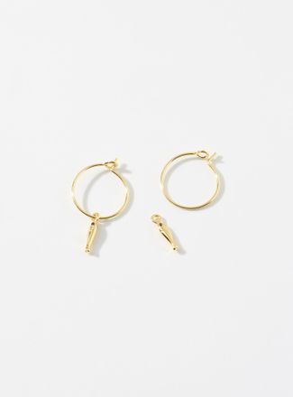 Simons Womens Mini-sardine Hoop Earrings
