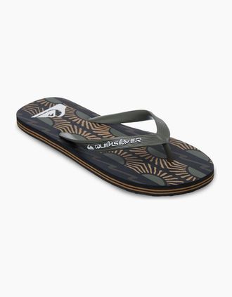 Quiksilver Mens Quiksilver Mens Molokai Art Flip Flops - Black - Size: 11
