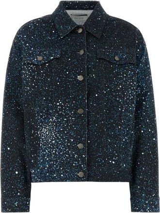 Giuseppe Di Morabito Printed Stretch Denim Jacket - Dames - Spijkerjassen - Veelkleurig - XS - Denim - Jassen