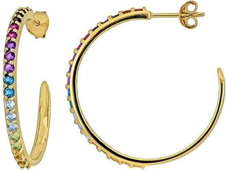 Rina Limor Gold-Plated Silver 1.68 Ct. Tw. Gemstone Earrings