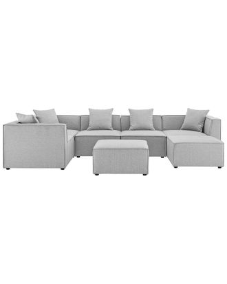 ModWay Saybrook Outdoor Patio Upholstered 7-Piece Sectional Sofa