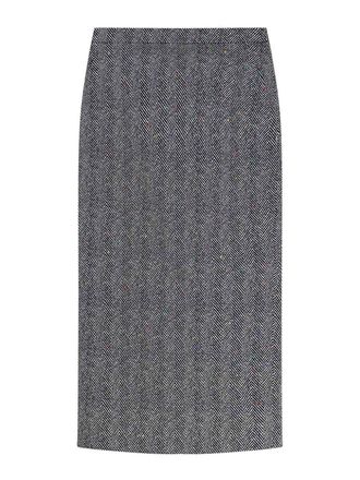 Givenchy Herringbone Cotton Midi Skirt