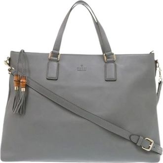 Gucci Pre-owned Tote Bags, female, Gray, Size: ONE SIZE Pre-owned Satchel